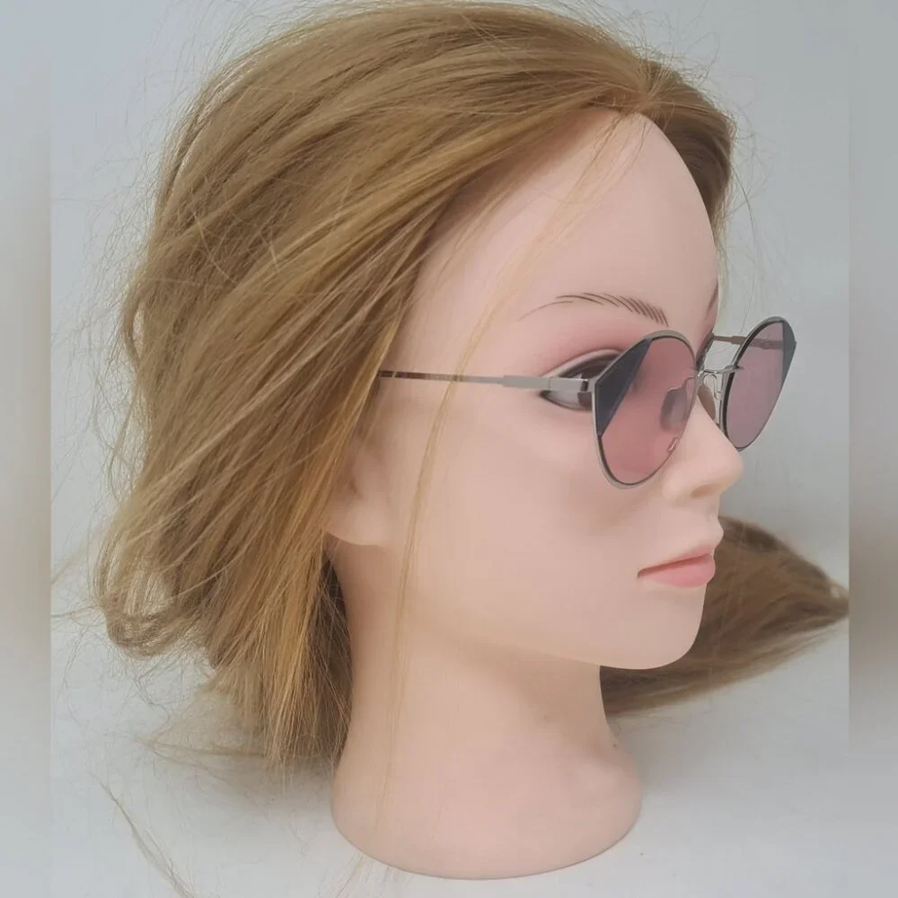 NEW Fendi Women's Sunglasses Cut Eye Rose Silver Cat Eye FF0342/S 51-23-140